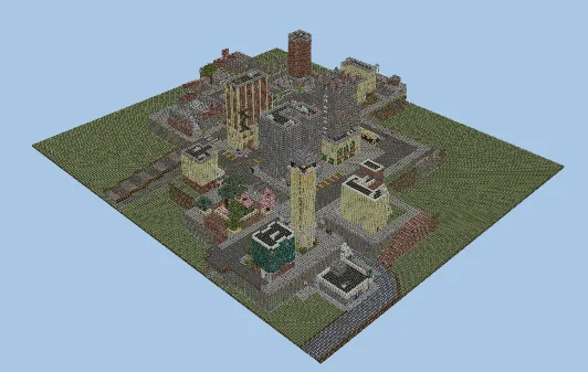 Tilted Towers Fortnite Replica Minecraft schematic