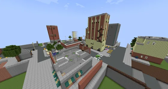Tilted Towers Fortnite Replica Minecraft schematic