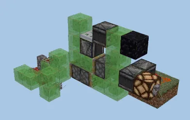TNT Powered Flying Machine Minecraft schematic
