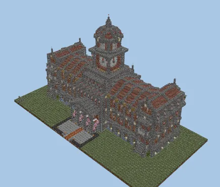 Town Hall Building Minecraft schematic preview