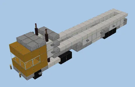 Tractor Head With Cargo Trailer Minecraft schematic preview