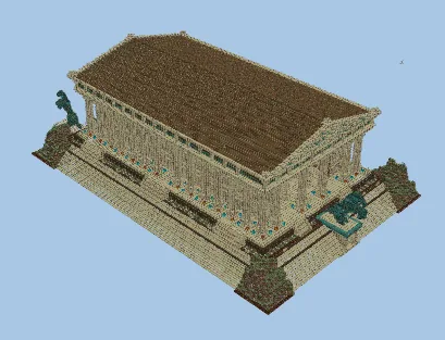 Trading Hall Structure Minecraft schematic