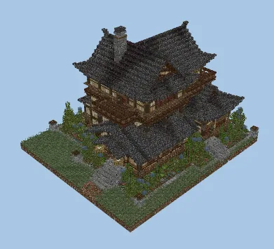 Traditional Japanese Dwelling Minecraft schematic preview
