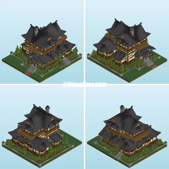Traditional Japanese Dwelling Minecraft schematic