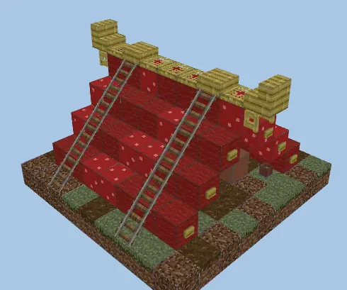 Traditional Japanese Style Tent Schematic Minecraft schematic