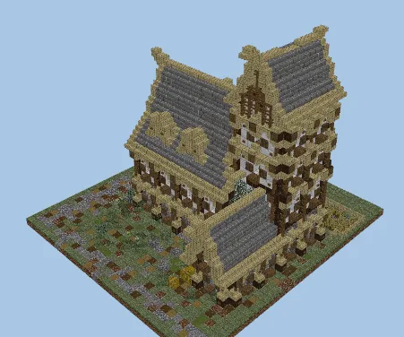 Medieval Village Home With Garden Minecraft schematic