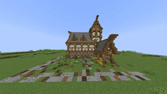 Medieval Village Home With Garden Minecraft schematic