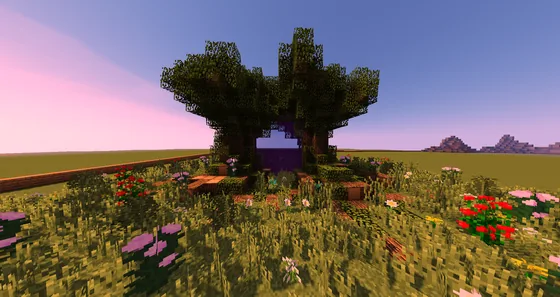 Tree Portal Structure Minecraft schematic