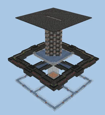 Triple Farm: Iron, Gunpowder, Sugarcane Minecraft schematic preview