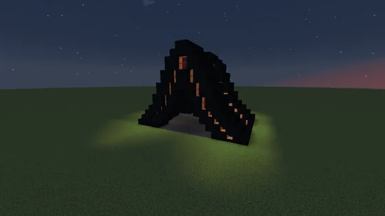 Tron Style Starter Base Minecraft schematic