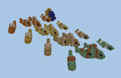 Tropical Fishes Pack - Minecraft Statue Minecraft schematic