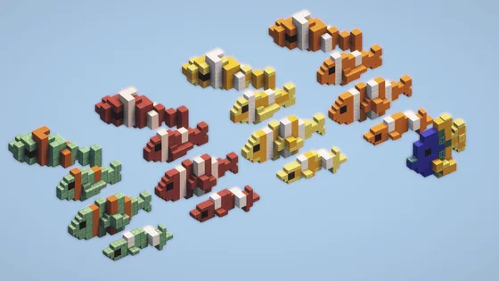 Tropical Fishes Pack - Minecraft Statue Minecraft schematic