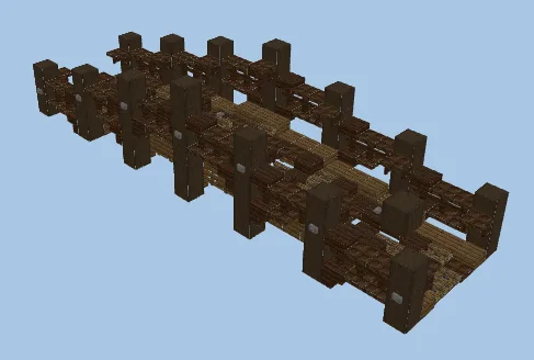 Turtle Bridge Design Minecraft schematic