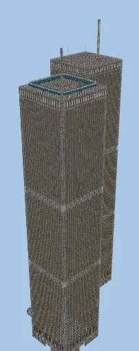 Twin Towers Sugar Cane Farm Structure Minecraft schematic
