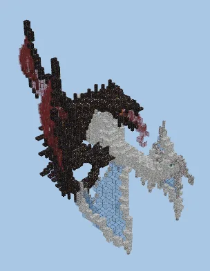 Two Dragon Statues Minecraft schematic