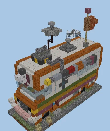 Uncle Granpa Camper Restaurant Build Minecraft schematic