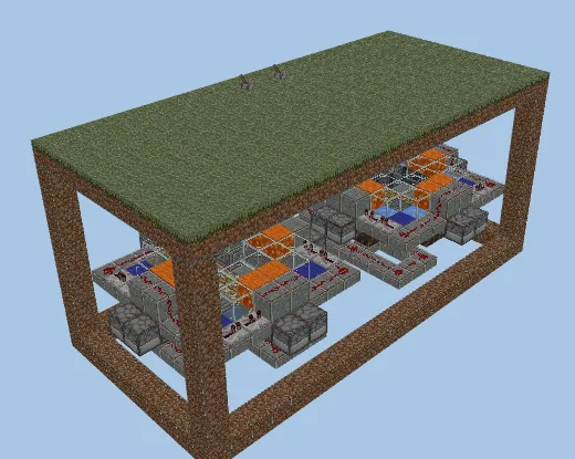 Underground Stone and Basalt Generators Minecraft schematic