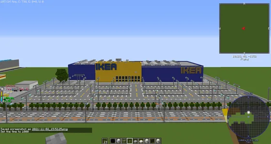 Urban IKEA Style Unfurnished Store Minecraft schematic