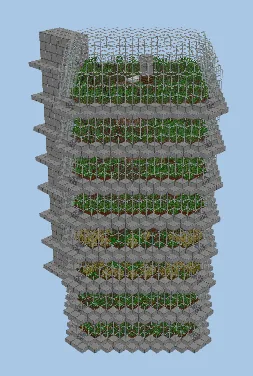 Vertical Automated Crop Farm Tower Minecraft schematic preview