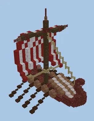 Viking Dragon Ship Minecraft schematic