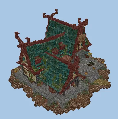 Cozy Viking House With Interior Minecraft schematic