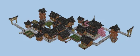 Japanese Style Villa With Interiors Minecraft schematic
