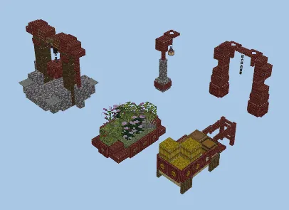 Village Decorations Set Minecraft schematic preview
