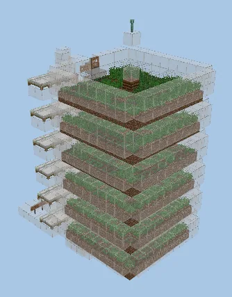 Village Farm with Controlled Storage Minecraft schematic