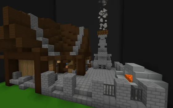 Village Weapon & Tool Smithy Minecraft schematic