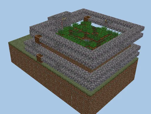 Villager Powered Carrot Potato Farm Minecraft schematic preview