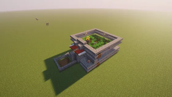 Villager Powered Carrot Potato Farm Minecraft schematic