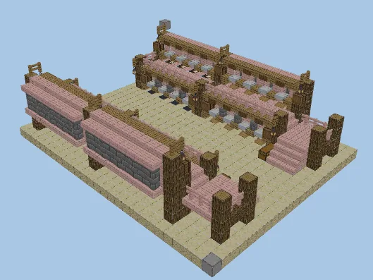 Mirrored Villager Trading Hall Minecraft schematic