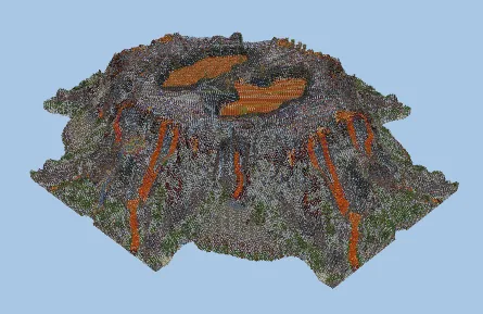 Volcanic Mountain Base Minecraft schematic preview