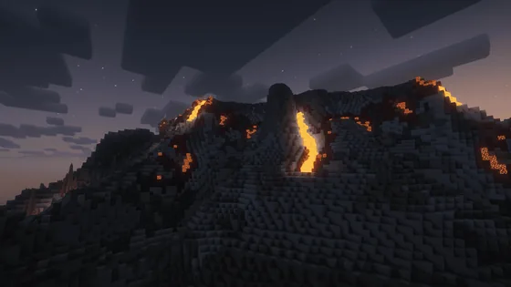 Volcanic Mountain Base Minecraft schematic