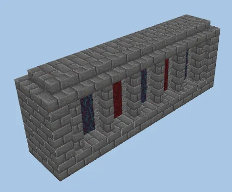 Minecraft Wall 3W Build Minecraft schematic preview