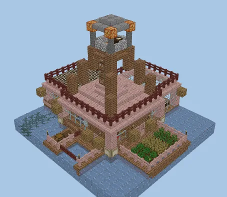Water Floating House Minecraft schematic