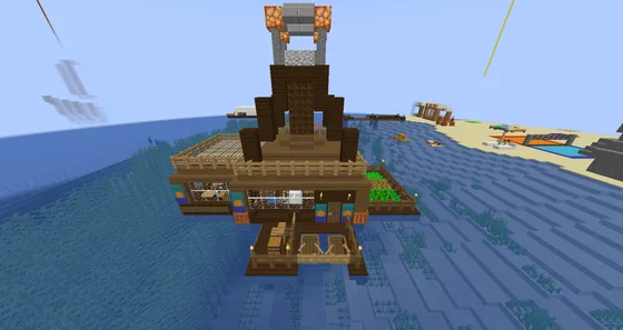 Water Floating House Minecraft schematic