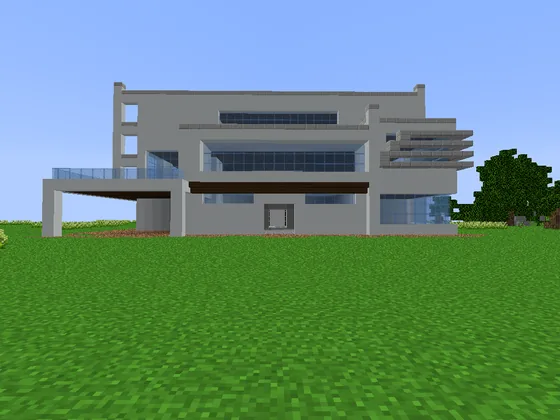 White Concrete Modern Mansion Minecraft schematic