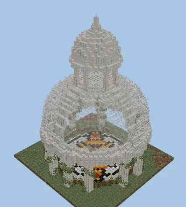 White Dome Spawn Decoration Minecraft schematic