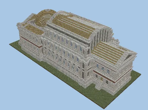 White Museum Structure Minecraft schematic preview