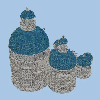 White Palace Japanese Castle Minecraft schematic preview
