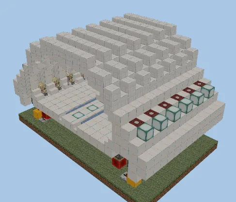 White Trading Hall Design Minecraft schematic preview