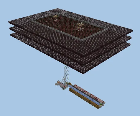 Wither Skeleton Farm for High Yields Minecraft schematic