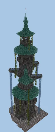 Wizard Tower Survival Base Build Minecraft schematic preview