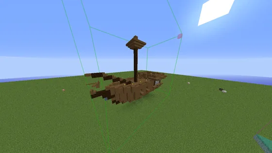 Wooden End Boat Minecraft schematic