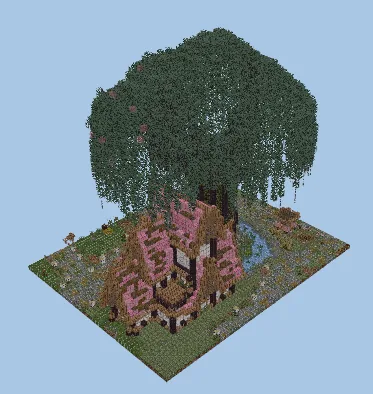 Wooden Home And Tree Minecraft schematic