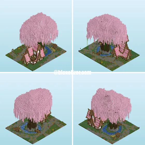 Wooden Home And Tree Minecraft schematic