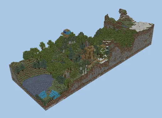 Woodland Campground Structure Minecraft schematic