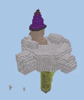 Worm Wizard Cloud with Iron Farm Minecraft schematic