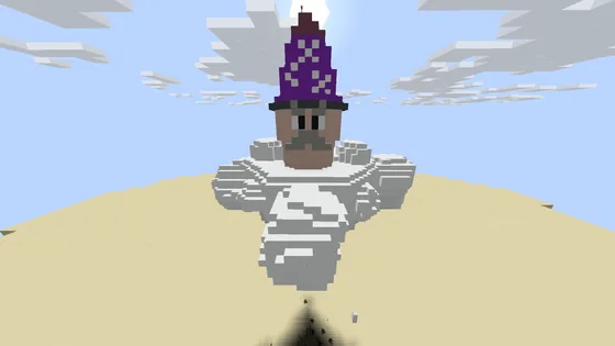 Worm Wizard Cloud with Iron Farm Minecraft schematic